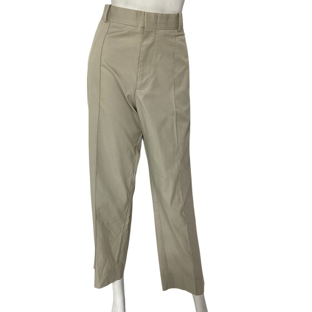 Cos Cropped Beige Straight Leg Twill Pants Size 36 R
